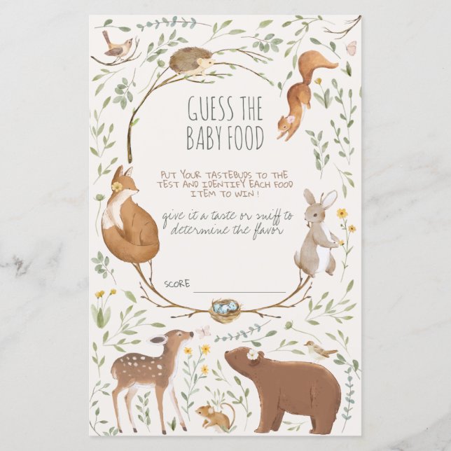Woodland Animals Forest Friends Kinderdusche (Rückseite)