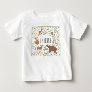 Woodland Animals Forest Friends Kinderdusche Baby T-shirt