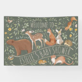 Woodland Animals Forest Friends Kinderdusche Banner (Horizontal)