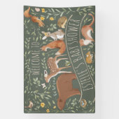 Woodland Animals Forest Friends Kinderdusche Banner (Vertikal)