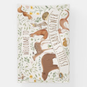 Woodland Animals Forest Friends Kinderdusche Banner (Vertikal)