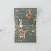 Woodland Animals Forest Friends Kinderdusche Dankeskarte (Innenseite)