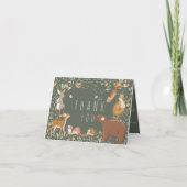 Woodland Animals Forest Friends Kinderdusche Dankeskarte (Vorderseite)