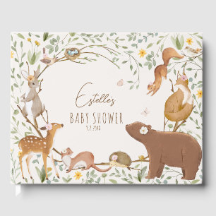 Woodland Animals Forest Friends Kinderdusche Gästebuch