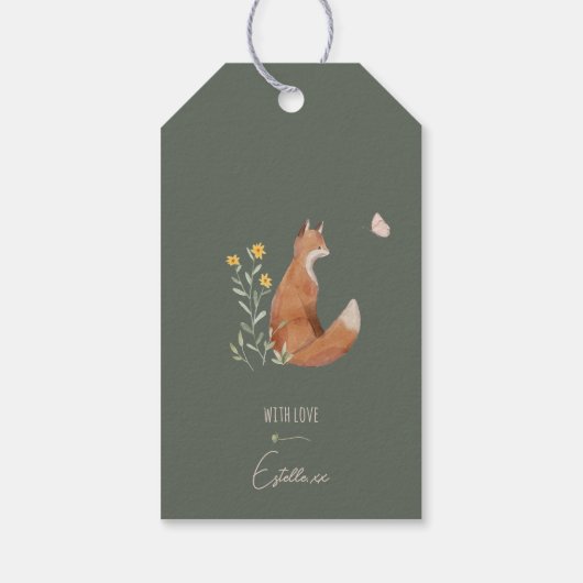 Woodland Animals Forest Friends Kinderdusche Geschenkanhänger (Rückseite)