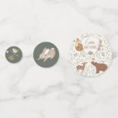 Woodland Animals Forest Friends Kinderdusche Konfetti (Rückseiten)