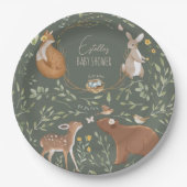 Woodland Animals Forest Friends Kinderdusche Pappteller (Vorderseite)
