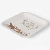 Woodland Animals Forest Friends Kinderdusche Pappteller (Gewinkelt)