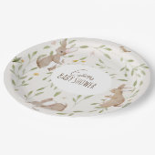 Woodland Animals Forest Friends Kinderdusche Pappteller (Schrägansicht)