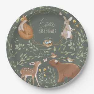 Woodland Animals Forest Friends Kinderdusche Pappteller