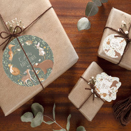 Woodland Animals Forest Friends Kinderdusche Runder Aufkleber