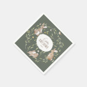 Woodland Animals Forest Friends Kinderdusche Serviette (Ecke)