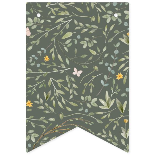 Woodland Animals Forest Friends Kinderdusche Wimpelkette (Erste Fahne)