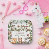 Woodland Animals Forest Niedlich Baby Girl Dusche Pappteller (Party)