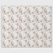 Woodland Animals Fox, Deer & Rabbit Gemütliches Do Geschenkpapier (Flach)