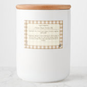 Woodland Animals Gingham Autumn Ginger Cooke Mix Lebensmitteletikett (Vorderseite)