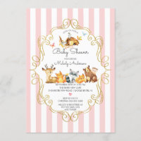 Woodland Animals Girls Babydusche