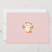 Woodland Animals Girls Kinderdusche Einladung (Rückseite)