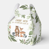 Woodland Animals Greenerity Baby Shower Vielen Dan Geschenkschachtel (Rückseite)