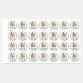 Woodland Animals Grünschule Name Kleidung Etiketten (Blatt)