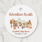 Woodland Animals Herbst Kinderdusche Danke Geschenkanhänger (Rückseite)