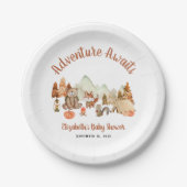 Woodland Animals Herbstabenteuer Kinderdusche Pappteller (Vorderseite)