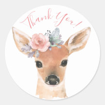 Woodland Animals Hirsche Aquarell Typografie Name