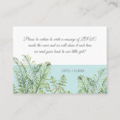 Woodland Animals Hirsche Baby Boy bringen Buch Begleitkarte (Rückseite)