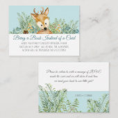 Woodland Animals Hirsche Baby Boy bringen Buch Begleitkarte (Vorne/Hinten)