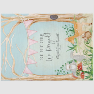 Woodland Animals Hirsche Igel Baby Girl Seidenpapier