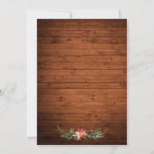 Woodland Animals Holiday Baby Dusche Holz Gold Gol Einladung (Rückseite)