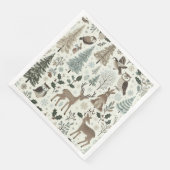 Woodland Animals Holiday Paper Napkin Serviette (Ecke)