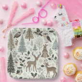Woodland Animals Holiday Paper Plate Pappteller (Party)