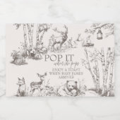 Woodland Animals Kinderdusche Danke Alkoholflaschenetikett (Einzelnes Label)