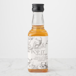 Woodland Animals Kinderdusche Danke Alkoholflaschenetikett