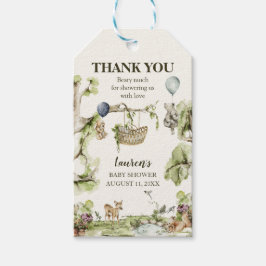 Woodland Animals Kinderdusche Danke für Ihre Liebl Geschenkanhänger