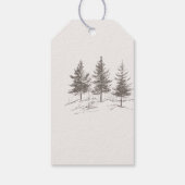 Woodland Animals Kinderdusche Danke Geschenkanhänger (Rückseite)