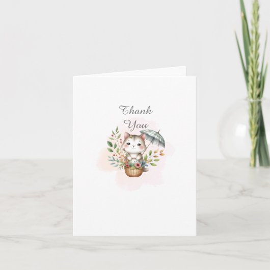 Woodland Animals Kinderdusche Danke Karte (Vorderseite)