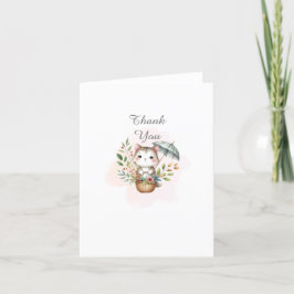 Woodland Animals Kinderdusche Danke Karte