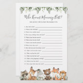 Woodland Animals Kinderdusche, die Mama am besten  (Vorne/Hinten)