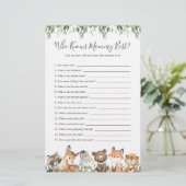 Woodland Animals Kinderdusche, die Mama am besten  (Stehend Vorderseite)