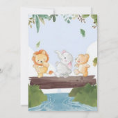 Woodland Animals Kinderdusche Einladung (Rückseite)