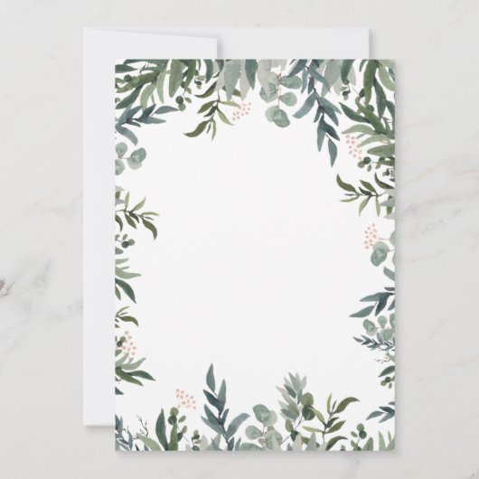 Woodland Animals Kinderdusche Einladung (Rückseite)