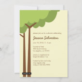 Woodland Animals Kinderdusche Einladung (Rückseite)