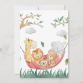 Woodland Animals Kinderdusche Einladung (Rückseite)