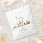 Woodland Animals Kinderdusche mit Namen Vielen Dan Geschenktütchen (Ausgeschnitten)