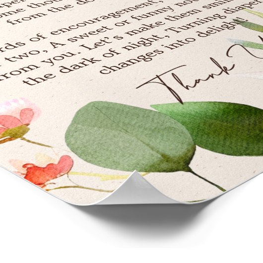 Woodland Animals Kinderdusche Spätnachtskalender Poster (Ecke)