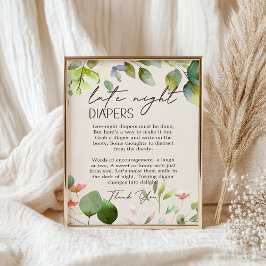 Woodland Animals Kinderdusche Spätnachtskalender Poster