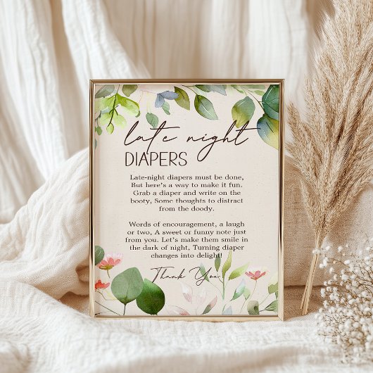 Woodland Animals Kinderdusche Spätnachtskalender Poster