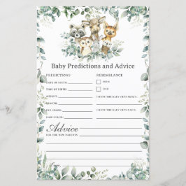 Woodland Animals Kinderdusche Vorhersagen & Ratsch